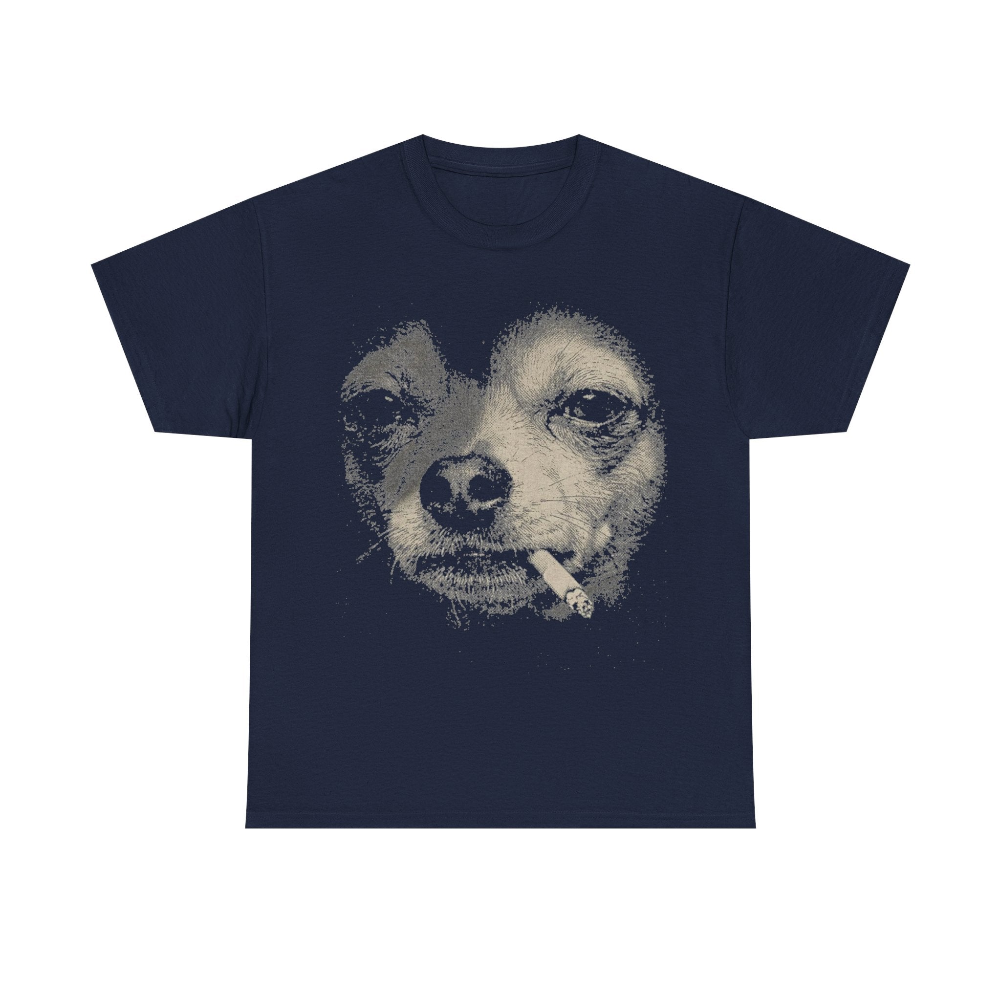 Funny Dog Smocking Graphic T-Shirt Vintage Meme Dog Shirt Retro Humor Streetwear Graphic Tee