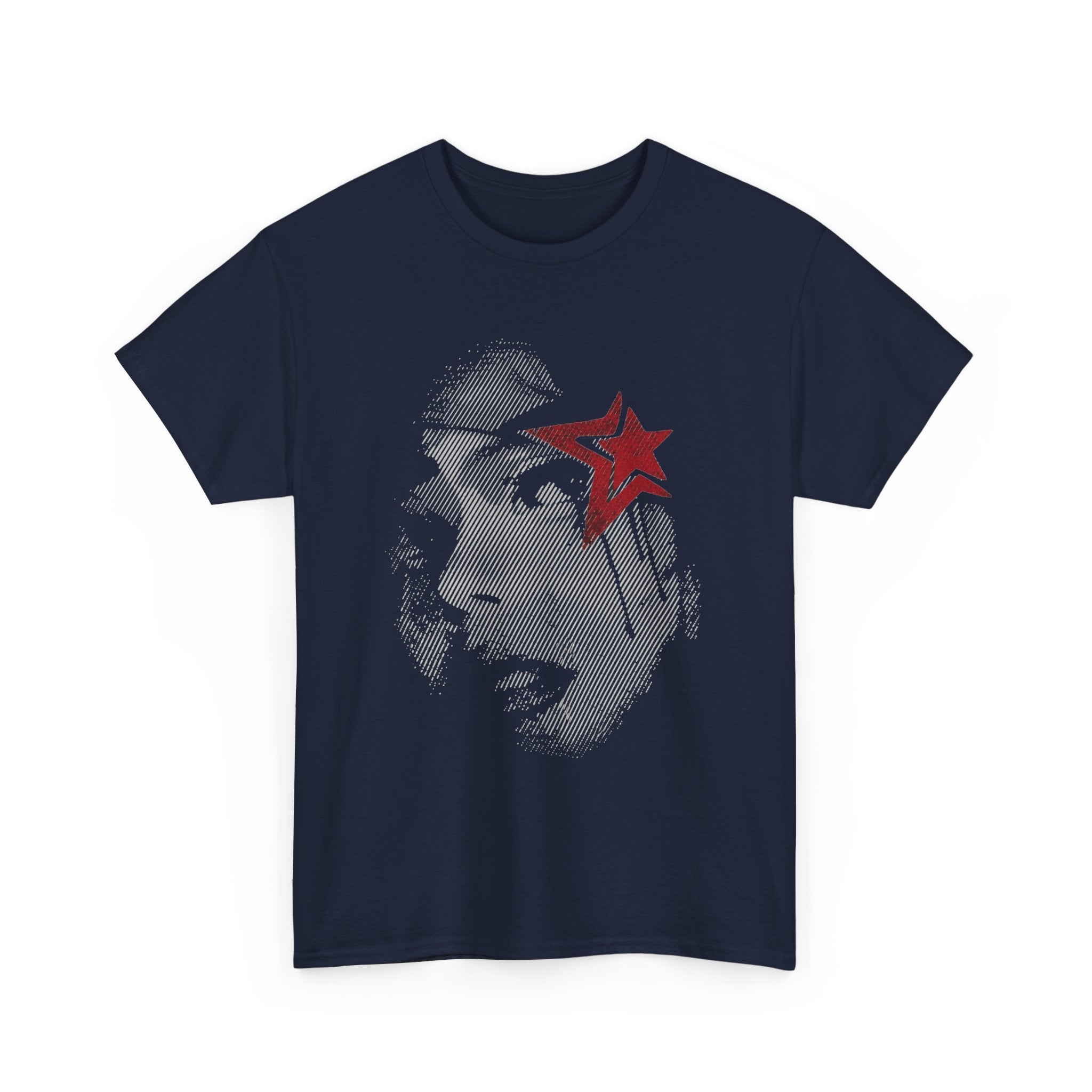 Y2K Streetwear Graphic Tee – Dark Star Halftone Portrait