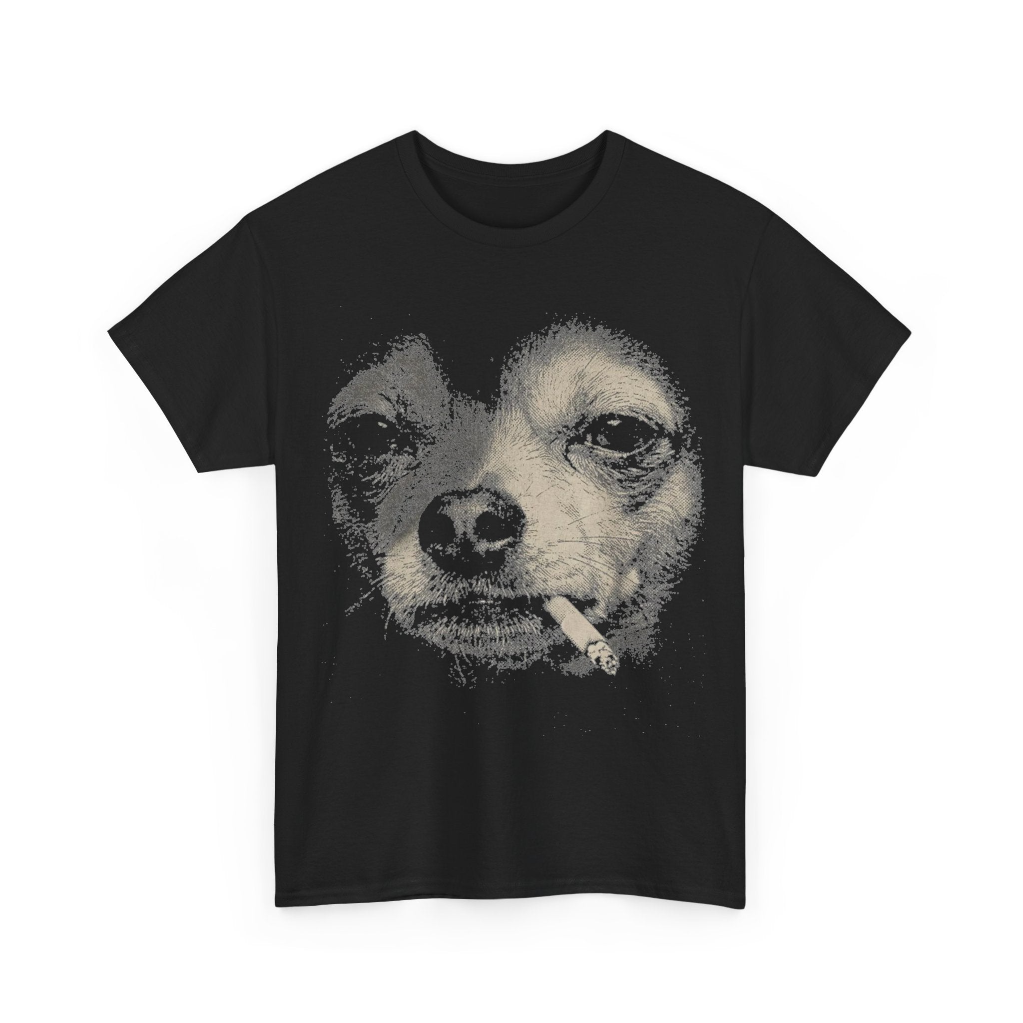 Funny Dog Smocking Graphic T-Shirt Vintage Meme Dog Shirt Retro Humor Streetwear Graphic Tee