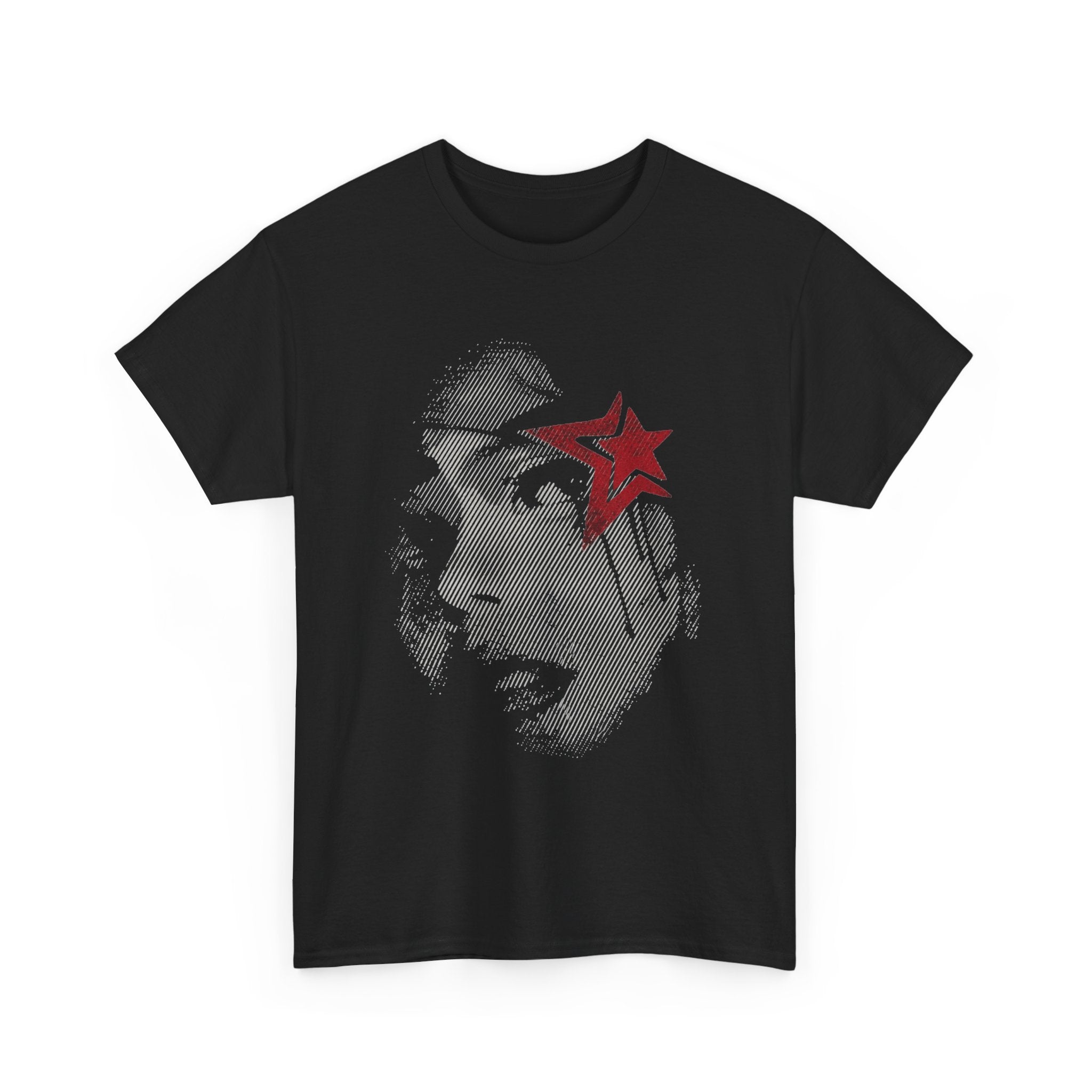 Y2K Streetwear Graphic Tee – Dark Star Halftone Portrait