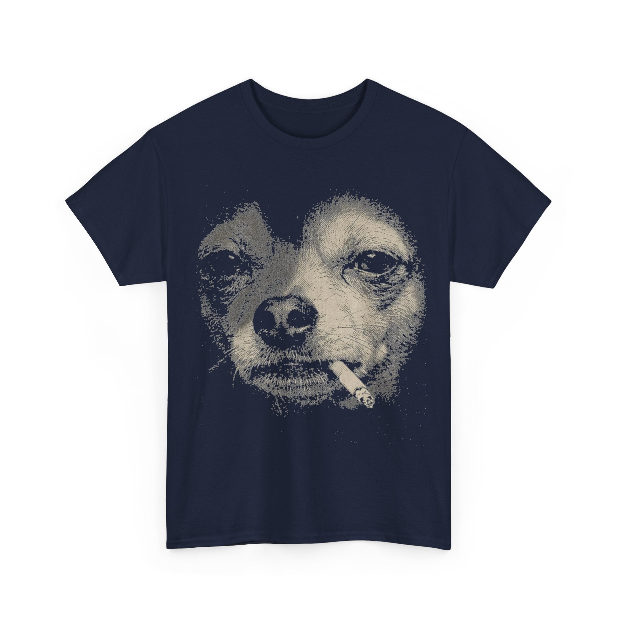 Funny Dog Smocking Graphic T-Shirt Vintage Meme Dog Shirt Retro Humor Streetwear Graphic Tee