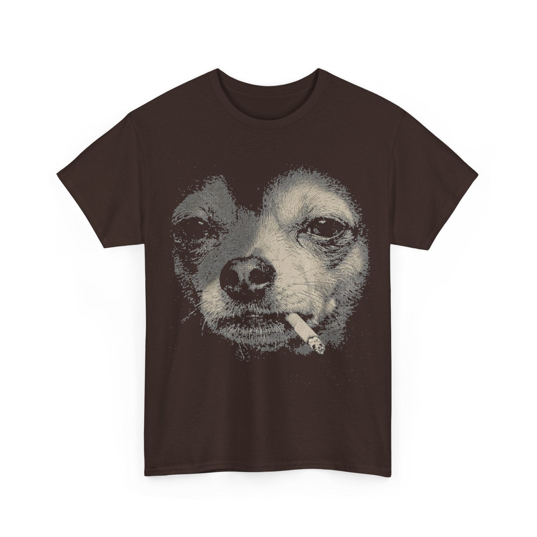 Funny Dog Smocking Graphic T-Shirt Vintage Meme Dog Shirt Retro Humor Streetwear Graphic Tee